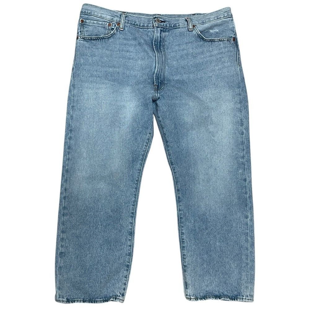 Levis 551 Z Premium Jeans Women Size 40 Cotton Hemp Blend Denim Big E Light Wash